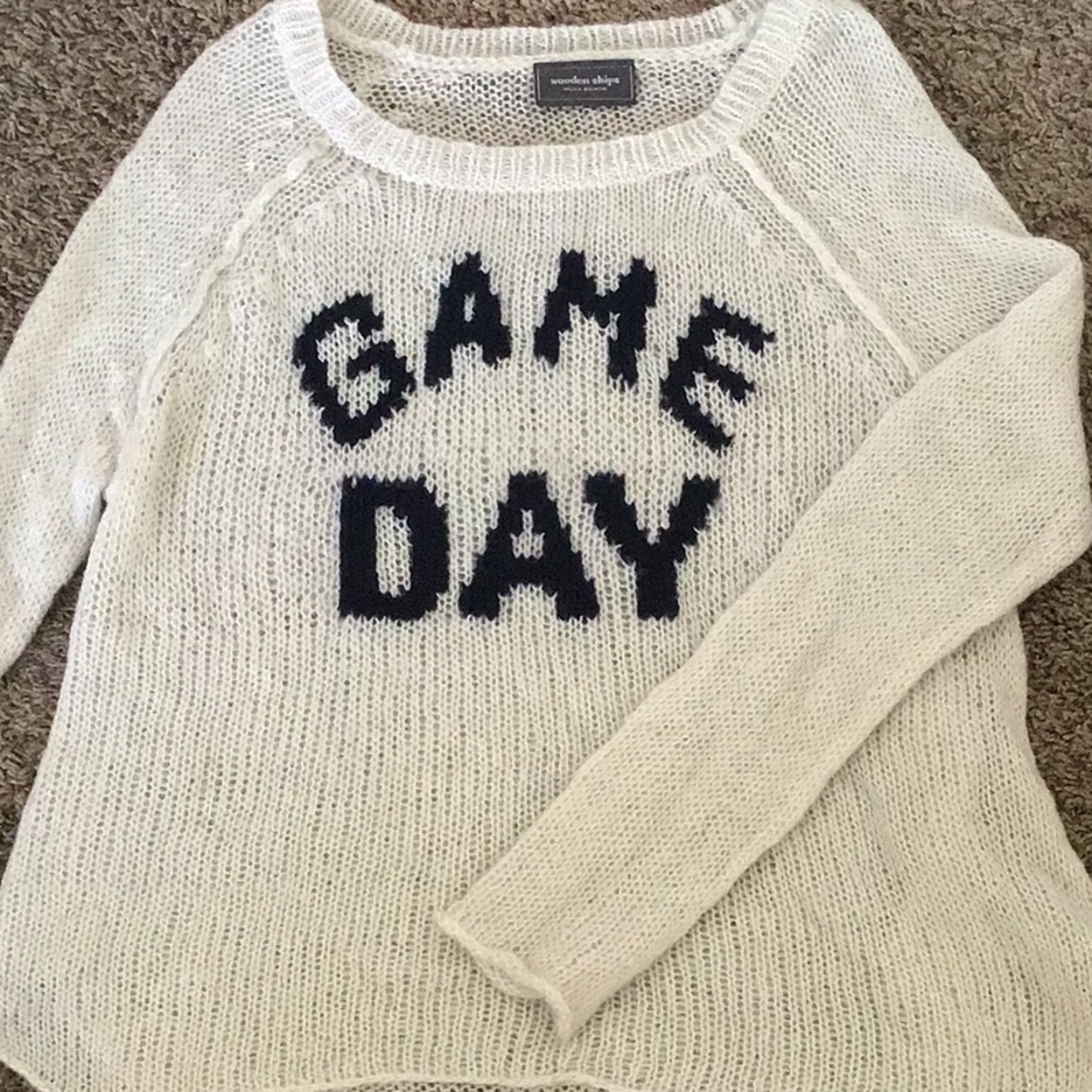 Wooden Ships Hand Knit Mohair Blend “Game Day” Raglan Sweater Size X/S